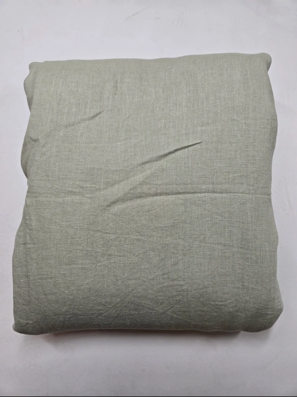 NWOT QUINCE European Linen Duvet Cover Full/Queen Willowleaf 0559